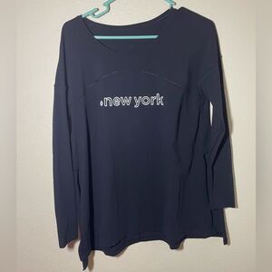 Lululemon long sleeve New York slit side black